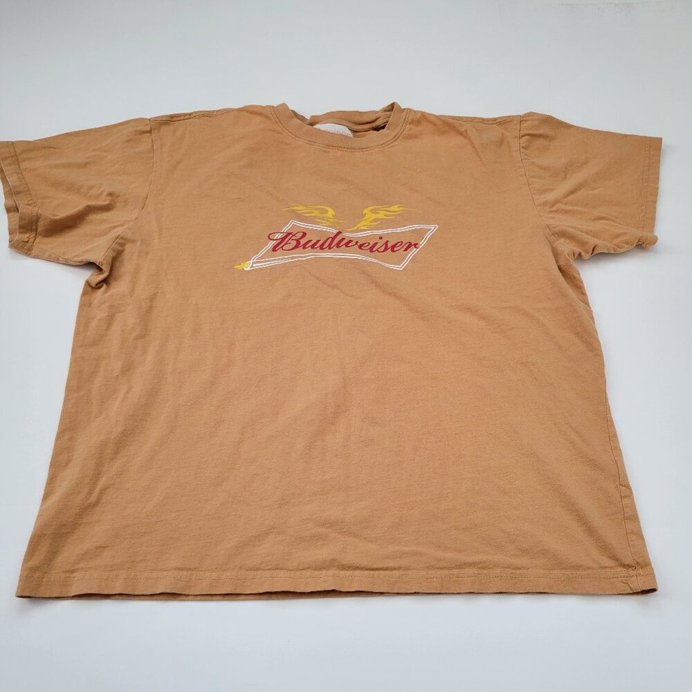 PacSun Budweiser T Shirt Copper Orange Size Large Womens Box Crop Cut